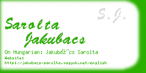 sarolta jakubacs business card